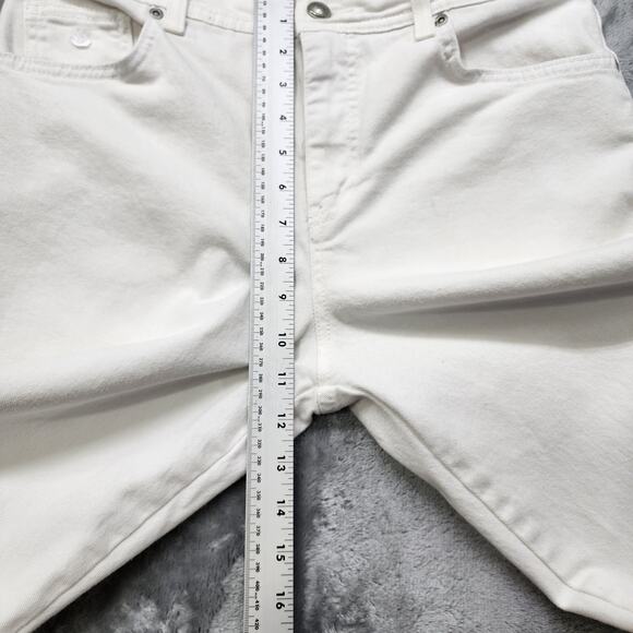 Gloria Vanderbilt Jeans Womens 12P PETITE White High Rise Straight Leg Stretch - Picture 11 of 14